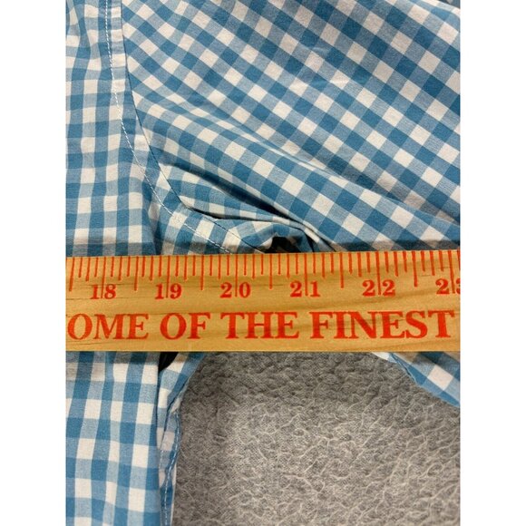 Chubbies Plaid Long Sleeve Button Down Shirt (Men's Medium) Blue - Picture 8 of 13